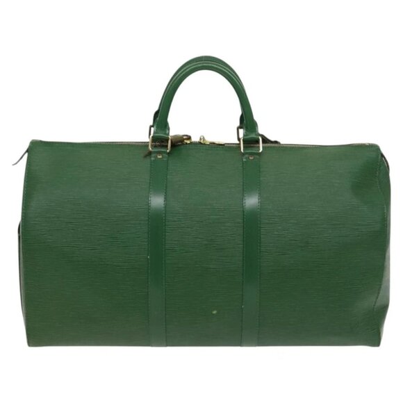 LOUIS VUITTON Epi Keepall 50 Boston Bag Green - Picture 2 of 16